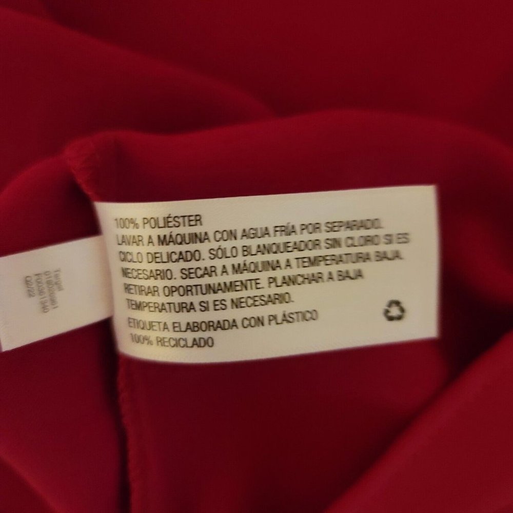 A New Day Womens NWT Satin Halter Top Magenta Pink Back Bow tie Blouse - Picture 10 of 10